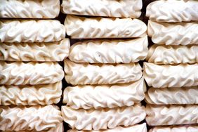 Meringues for double crème de la Gruyère.