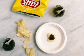 Chips and caviar.
