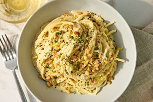 Creamy Lemon Miso Bean Pasta 