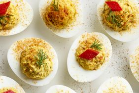 Ensaladilla Rusa Deviled Eggs (Spanish Tuna Deviled Eggs)