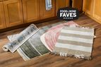 Washable rugs on hardwood kitchen floor