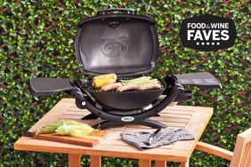 electric grill on an outdoor tabletop