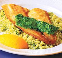 Flounder with Herbed Couscous