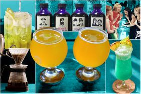 A collage showing various drinks trends of from 2000 - 2025.