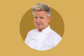 Gordon Ramsay in a chefs outfit looking directly at the camera