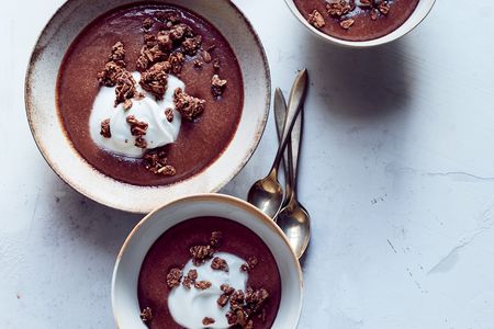 Milk Chocolate–Peanut Custards