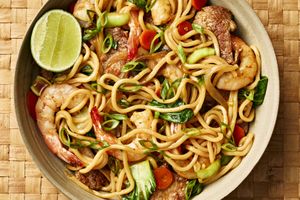 Shrimp and Pork Pan-Fried Noodles