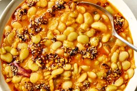 Stewed Lima Beans with Salsa Macha