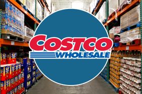 Costco Wholesale logo overlaid on an image of a store aisle with shelves of products