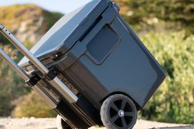 A Yeti Roadie 48 pulled on an outside trail.